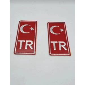 Tr Plaka Stıcker 2'li - Türkiye Plaka Stıcker - Türkiye Plakalık Stickeri