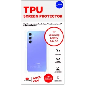 Samsung Galaxy A34 Mat Arka ve Yan Kaplama Koruyucu Hd Film