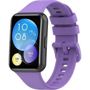 Nezih Case Huawei Watch Fit 2 Uyumlu Spor Jel Silikon Kordon Lila