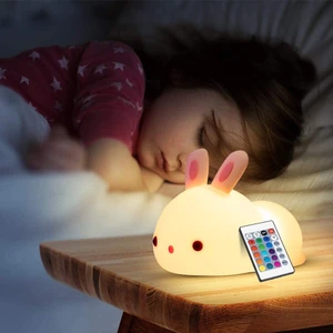 Çocuk Gece Lambası, USB Şarj Edilebilir, 7 Renkli (Yurt Dışından)