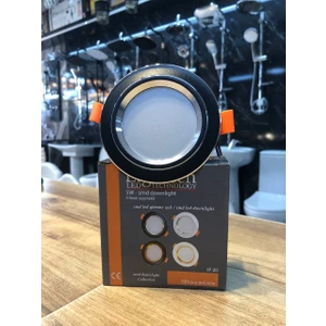 Lightech 5 Adet Ece 5 Watt 3 Renk LED Spot Siyah Gümüş Kasa 3 Modlu Beyaz-Günışığı-Sıcak Beyaz 3 ü 1 Arada