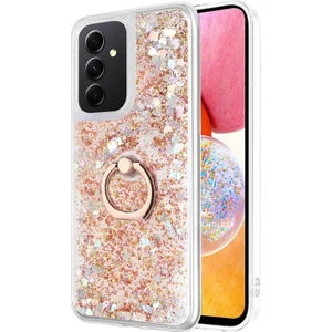 Samsung Galaxy A14 Kılıf Glitter Liquid Holder Gold