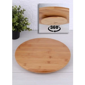 - Bambu 360 Derece Dönen Sunum Tahtası & Pizza Tahtası 29X29 cm