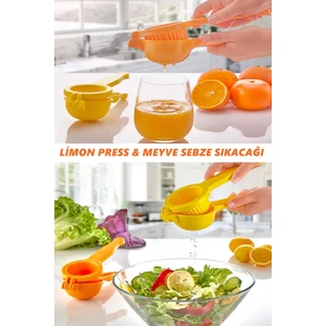 Pratik Limon Pres & Narenciye ve Sebze Sıkacağı | Sert Plastik Katı Meyve Sıkacağı Portakal Sıkacağı