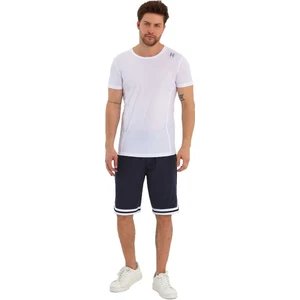 Erkek Polyester Beyaz Şeritli  Basketbol Şort
