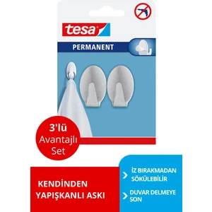 Permanent Askı Metal Dikdörtgen 2 Adet x 3 Paket (Toplam 6 Askı)