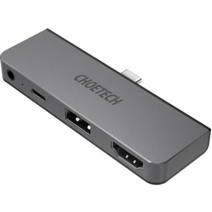 Apple iPad Pro Adaptörü Için Choetech Bağlantı Istasyonu Hub USB Tip C 4'ü 1 Arada 60W Pd Siyah (HUB-M13):