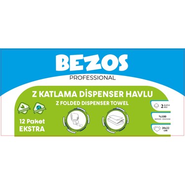 Bezos Professional Extra Z Peçete 12'li Koli Fiyatı