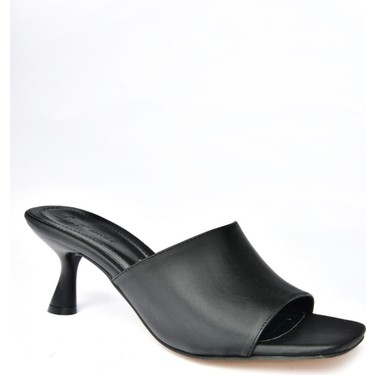 Fox Shoes P404201909 Siyah Ince Topuklu Kadın Terlik Fiyatı