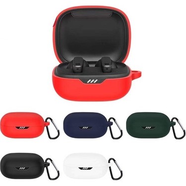 Kwmobile Schutzhülle Für JBL Wave 300 TWS – Silikon-Case Mit Anhänger, Grimmiges Smiley-Design