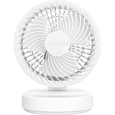 Everest EFN-508 Beyaz Masaüstü USB Fan 5 W Güçlü 3 Kollu Pervane