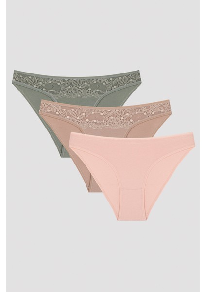 Fresh Spring Lace Dantel 3lü Slip