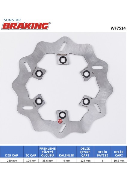 Dalgalı Arka Fren Diski / Ktm / Rc / 390CC / Arka / 2014-2015-2016-2017-2018-2019-2020-2021-2022
