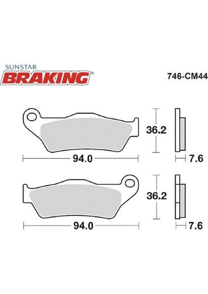 Sinterli Fren Balatası / Yamaha / Yzf R125 / 125CC / Ön / 2008-2009-2010-2011-2012-2013-2014-2015-2016-2017-2018-2019-2020