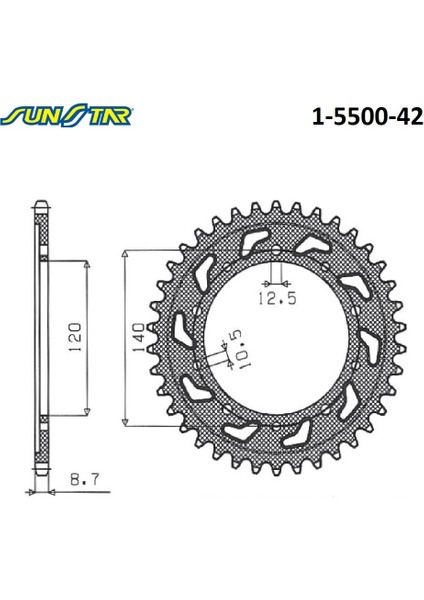 Arka Dişli / Trıumph / Tıger / 1050CC / (Dişli Sayısı : Orijinal-2) / 2007-2008-2009-2010-2011-2012-2013 fiyatları