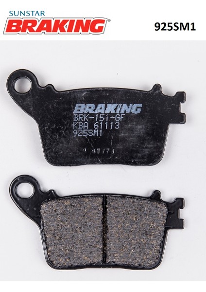 Yarı Metalik Arka Fren Balatası / Yamaha / Yzf R1 M / 1000CC / Arka / 2015-2016-2017-2018-2019-2020-2021-2022