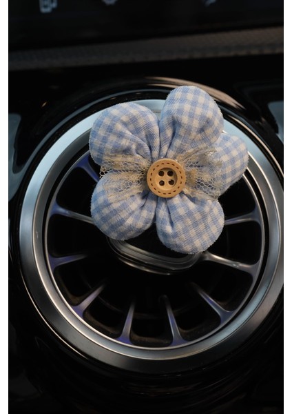 Mavi Pötikare & Düğmeli Çiçek Klima Koku