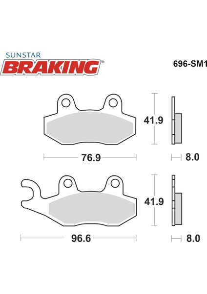Yarı Metalik Fren Balatası / Trıumph / Trophy Se / 1215CC / Arka / 2013-2014-2015-2016 fiyatları
