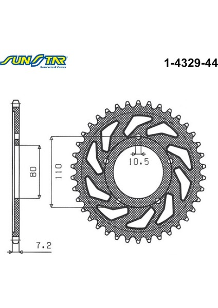 Arka Dişli / Honda / Xrv Afrıca Twın / 750CC / (Muadil Dişli) (Dişli Sayısı : Orijinal-1) / 1990-1991-1992-1993-1994-1995-1996-1997-1998-1999-2000-2001-2002