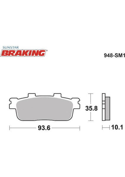Yarı Metalik Arka Fren Balatası / Sym / Joyrıde Evo / 125CC / Arka / 2009-2010-2011-2012-2014-2015-2016 fiyatları