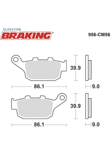 Sinterli Arka Fren Balatası / Suzukı / Gw 250 Inazuma / F / 250CC / Arka / 2012-2013-2014-2015-2016-2017