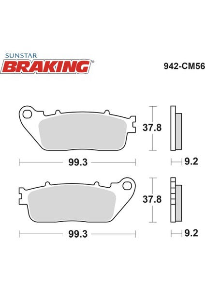 Sinterli Arka Fren Balatası / Honda / Vfr 1200 F / 1200CC / Arka / 2010-2011-2012-2013-2014-2015-2016