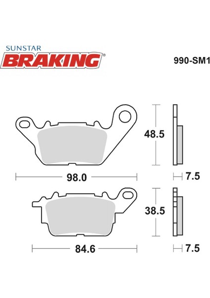 Yarı Metalik Ön Fren Balatası / Yamaha / N-Max / 155CC / Ön / 2015-2016-2017-2018-2019-2020-2021-2022