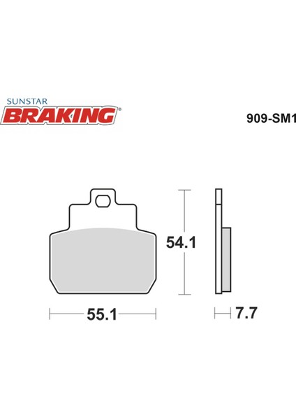 Yarı Metalik Arka Fren Balatası / Pıaggıo / X9 Evolutıon / 250CC / Arka / 2005-2006