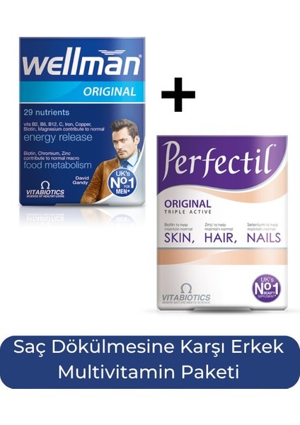 + Perfectil Original Saç Dökülmesine Karşı Erkek Multivitamin Paketi