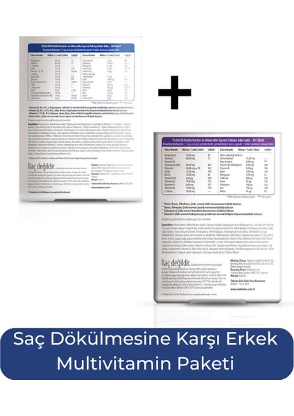 + Perfectil Original Saç Dökülmesine Karşı Erkek Multivitamin Paketi fiyatları