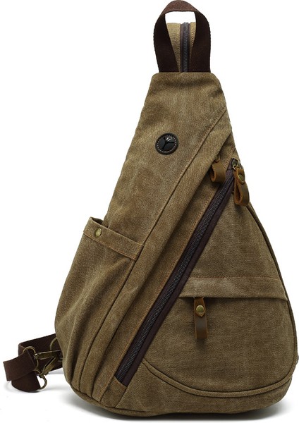 Yeni Erkek Çok Fonksiyonlu Büyük Kapasiteli Kanvas Omuz Messenger Çanta (Yurt Dışından)