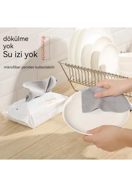 Ultra Ince Fiber Büyük Emici Mutfak Bulaşık Bezi Tek Kullanımlık Ovma Pedi-20 Adet (Yurt Dışından) fiyatları