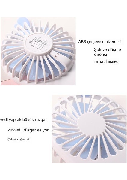 Mini El Taşınabilir Küçük Fan USB Şarj Edilebilir (Yurt Dışından)