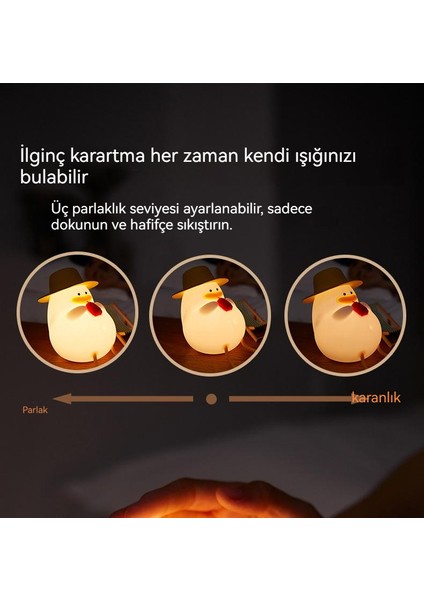 Yeni Zamanlama Göz Koruması Çocuk Karikatür Silikon Ördek Gece Lambası (Yurt Dışından)