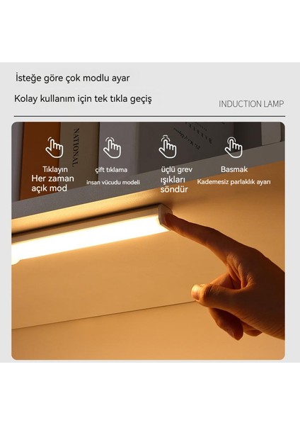 22 cm Akıllı Manyetik Emme Kendinden Yapışkanlı Insan Vücudu Indüksiyon LED Gece Lambası (Yurt Dışından)