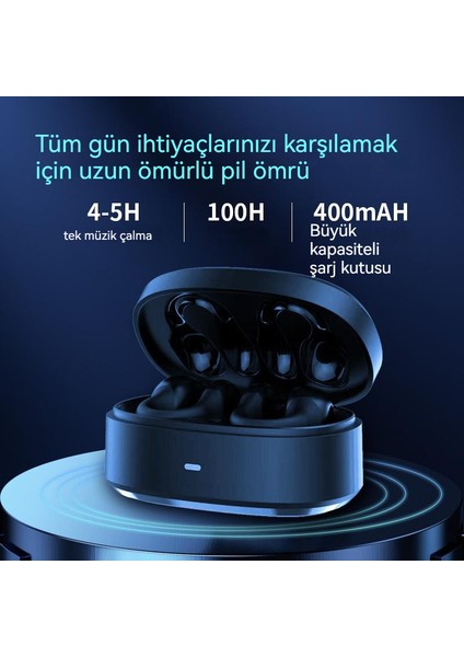 Yeni Uzun Pil Ömrü Tws Kablosuz Klipsli Bluetooth Kulaklık (Yurt Dışından)