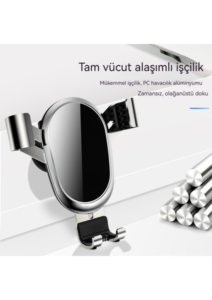 Yeni Araba Hava Çıkışı Geçmeli Metal Yerçekimi Araç Telefonu Tutucu (Yurt Dışından) modelleri