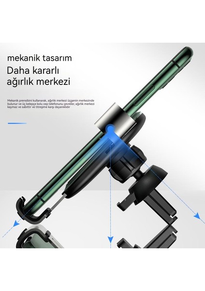Yeni Araba Hava Çıkışı Geçmeli Metal Yerçekimi Araç Telefonu Tutucu (Yurt Dışından) fırsatları