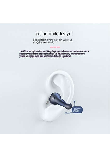 Gürültü Önleyici Yüksek Pil Ömrü Kablosuz Spor Klipsli Bluetooth Kulaklık (Yurt Dışından)