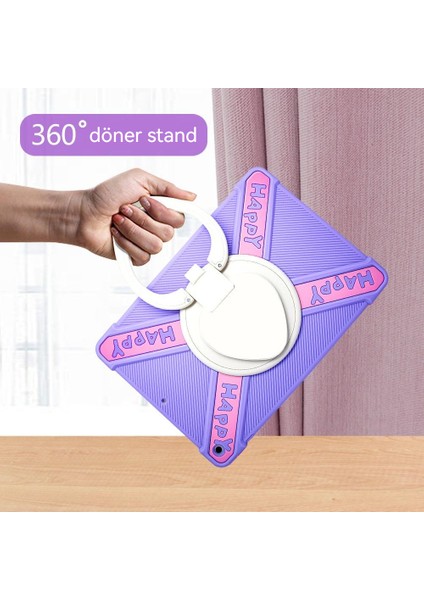 iPad Air4 Silikon Döner Stand 10.9 Inç Koruyucu Kılıf (Yurt Dışından)