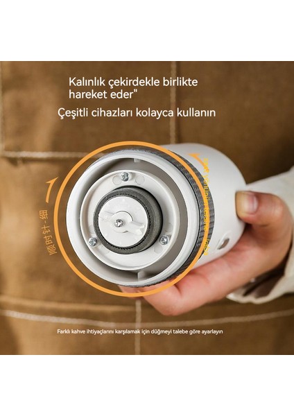 USB Açık Şarj Edilebilir Taşınabilir Kahve Öğütücü (Yurt Dışından)