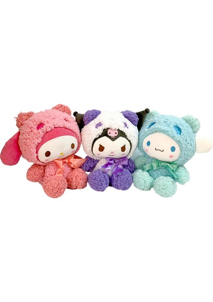 3 Adet 20CM Siyah Güzellik Melodi Tarçınlı Rulo Peluş (Yurt Dışından)
