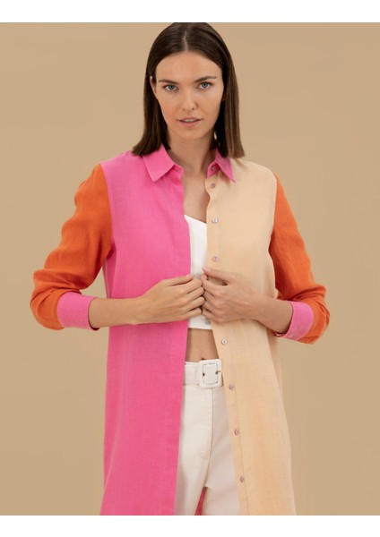 Kadın Pembe Comfort Fit Tunik 50269350-VR167