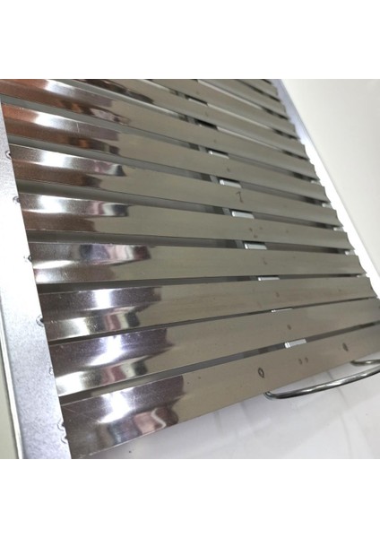 Türk Köfteci Tip Mangal Izgarası Oluklu Üst Paneli Paslanmaz Çelik Saç Mangal Izgarası 56X35CM Üst Panel fiyatları