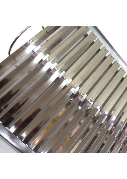 Türk Köfteci Tip Mangal Izgarası Oluklu Üst Paneli Paslanmaz Çelik Saç Mangal Izgarası 56X35CM Üst Panel modelleri