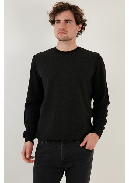 Pamuklu Regular Fit Bisiklet Yaka Sweat Erkek Sweat 5905041