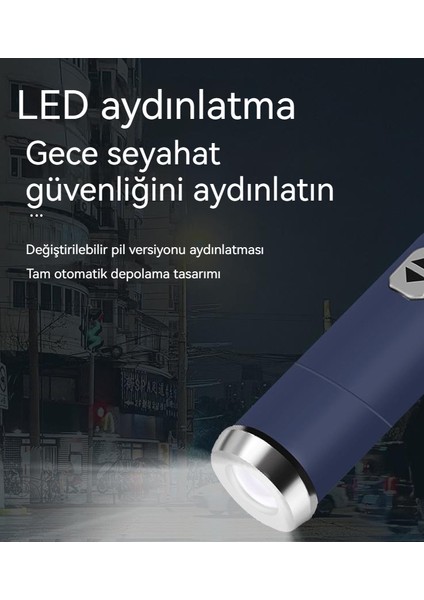 On-Bone Güneş Koruması ve El Feneri Fonksiyonlu Uv Korumalı Vinil Otomatik Şemsiye (Yurt Dışından) fırsatları