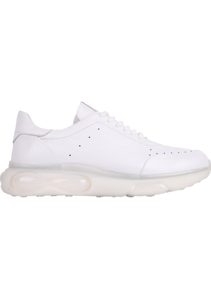 17359 Beyaz Sneaker Deri Ayakkabı