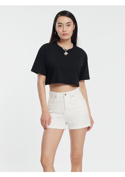 Loose Crop Bayan Tshirt K.kol fiyatları