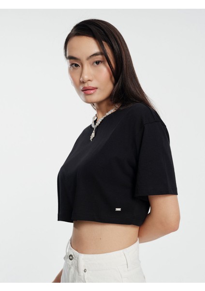 Loose Crop Bayan Tshirt K.kol modelleri